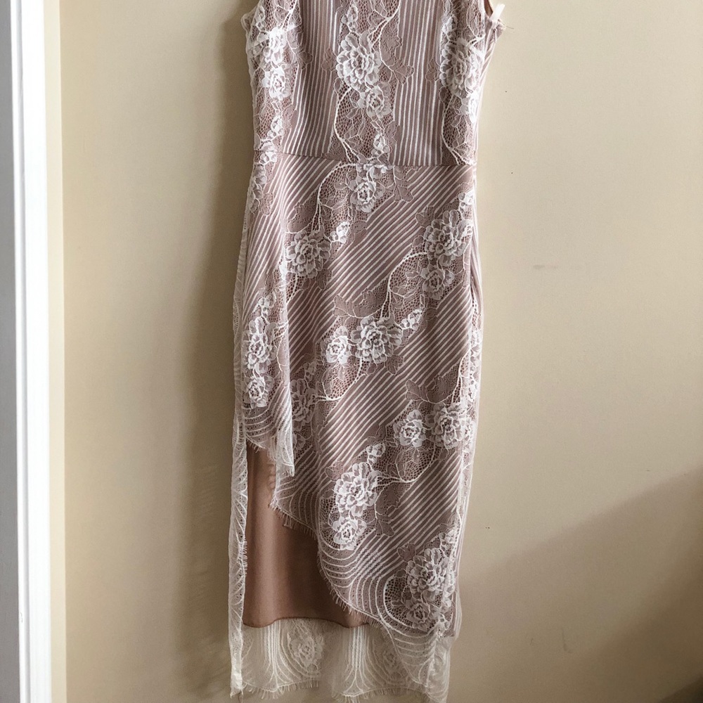 Akira Chicago Black Label Nude Lace Dress